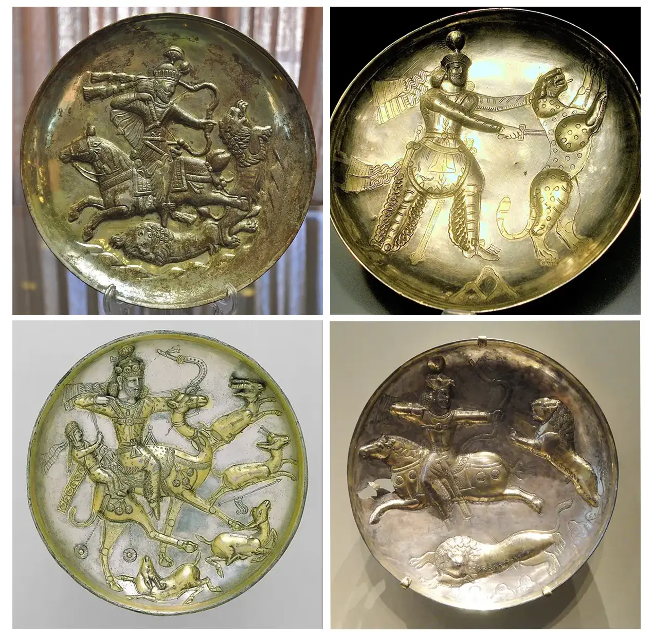 Depictions on silver plates