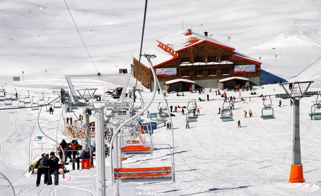 Tochal Ski Resort in Iran