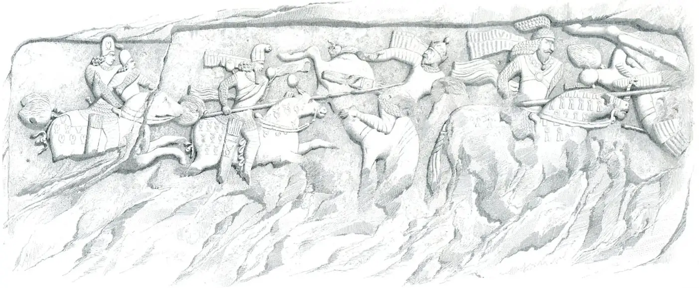 Rock relief from Firuzabad depicting Ardashir I’s victory over Artaban V